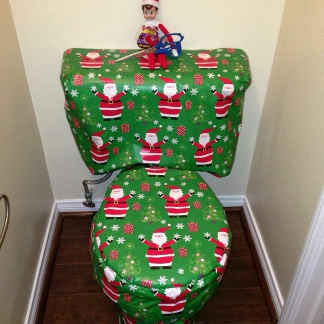 wrapped up toilet seat 